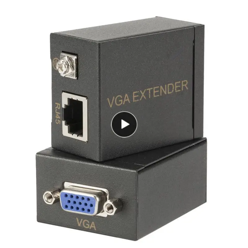 

Сетевой кабель-удлинитель RJ45 в VGA, 60 метров, кабель-усилитель сигнала VGA в сеть, передатчик Ethernet, настенные адаптеры