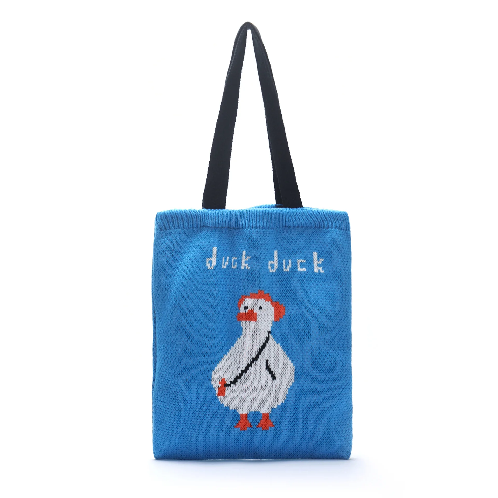 Women Cute Duck Anime Blue Top-handle Tote Bag Female Fashion Casual Rural Style Knitting Crochet Sweet Soft Shopping Handbag
Women Cute Duck Anime Blue Top-handle Tote Bag Female Fashion Casual Rural Style Knitting Crochet Sweet Soft Shopping Handbag