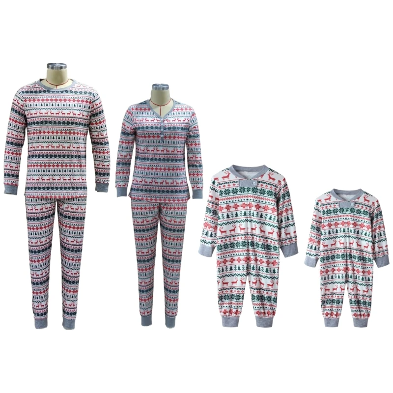 

Рождественские одинаковые пижамы, семейный рождественский пижамный комплект с длинными рукавами, одежда для сна, Прямая доставка