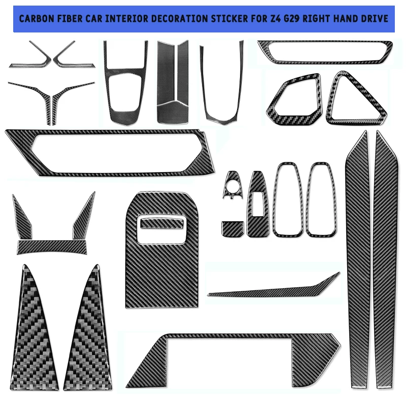 Right hand drive Carbon fiber car interior decoration sticker For BMW G29 Z4 2019-2022
Right hand drive Carbon fiber car interior decoration sticker For BMW G29 Z4 2019-2022