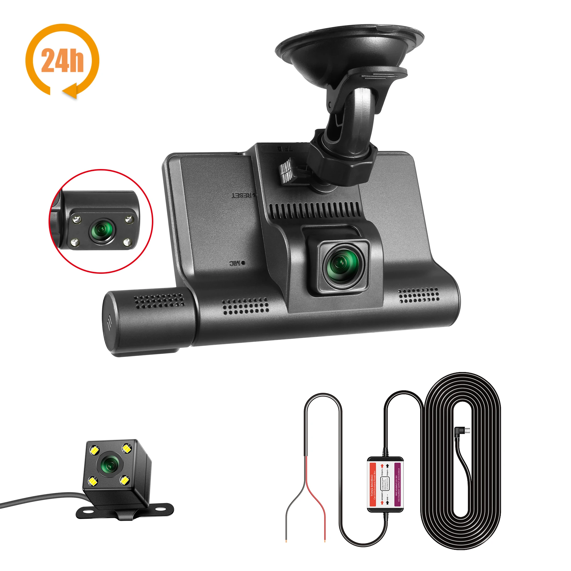 

Dash Cam Car DVR Camera 4inch Full HD 1296P Drive Video Recorder Registrator Auto Dashboard Dual Dashcam Black DVRs Box 2023