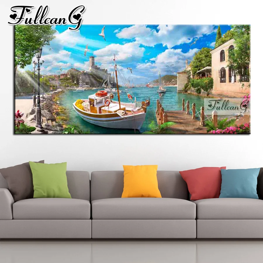 FULLCANG blue sky and white clouds landscape diamond painting large 5d diy mosaic embroidery rhinestone picture sea boat FG1232
FULLCANG blue sky and white clouds landscape diamond painting large 5d diy mosaic embroidery rhinestone picture sea boat FG1232