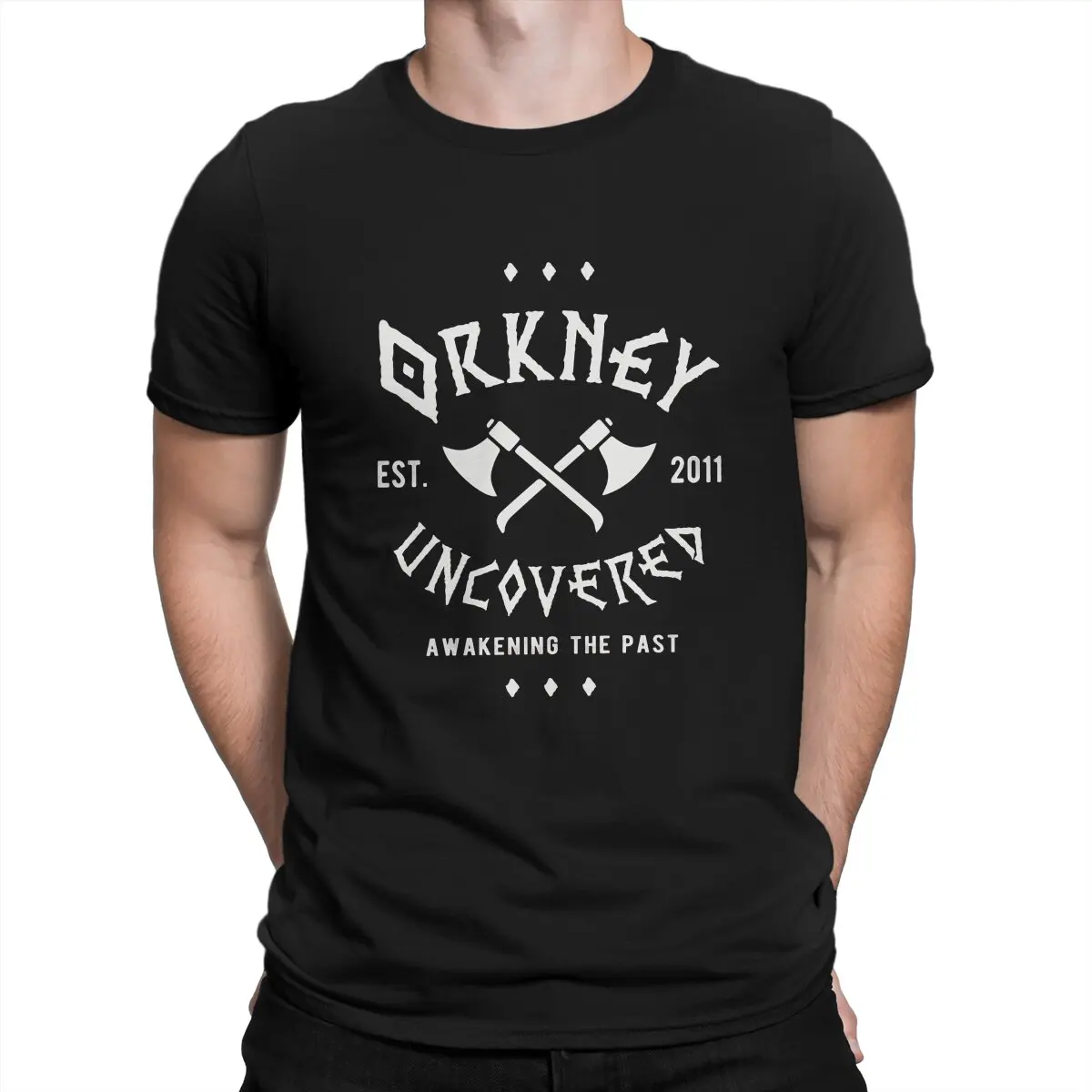 

Футболки из полиэстера «викингов», незакрытая Персонализированная Мужская футболка Orkney, новые трендовые Топы