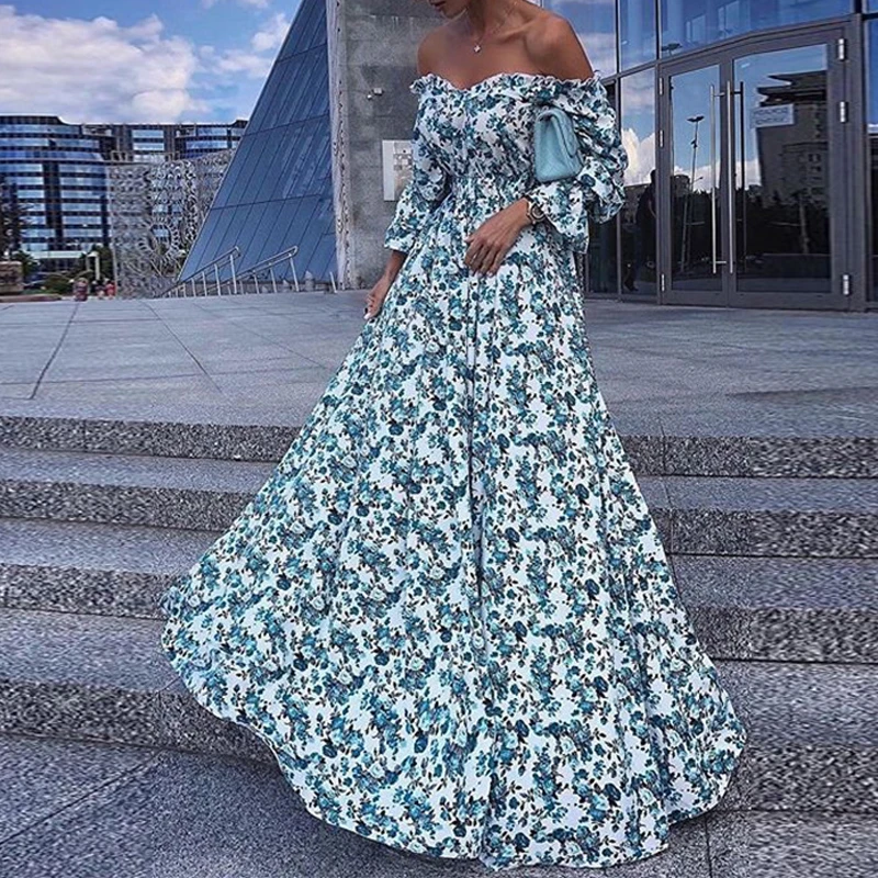 Summer Floral Print Sexy Boat Neck Prom Dresses Women Fashion Off The Shoulder Graduation Vestido Elegant Evening Party Robe New
Summer Floral Print Sexy Boat Neck Prom Dresses Women Fashion Off The Shoulder Graduation Vestido Elegant Evening Party Robe New