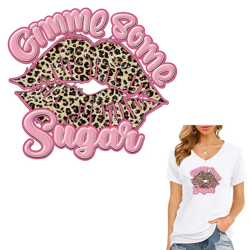 Leopard Letter Lips Printing Heat Transfer Washable DIY T-Shirts Printing Thermal Sticker Iron On Transfer Patches For Clothing
Leopard Letter Lips Printing Heat Transfer Washable DIY T-Shirts Printing Thermal Sticker Iron On Transfer Patches For Clothing
