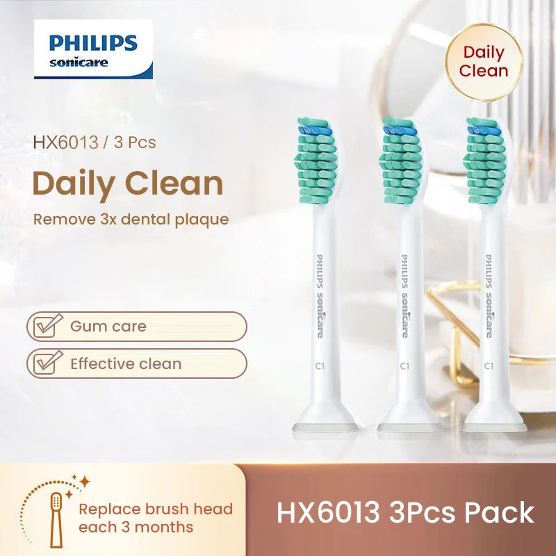 Philips HX6013 Brush Heads Replacement for Sonicare Toothbrush HX3 Series HX6 Series Tooth Brush Head Refill 3pcs/pack
Philips HX6013 Brush Heads Replacement for Sonicare Toothbrush HX3 Series HX6 Series Tooth Brush Head Refill 3pcs/pack