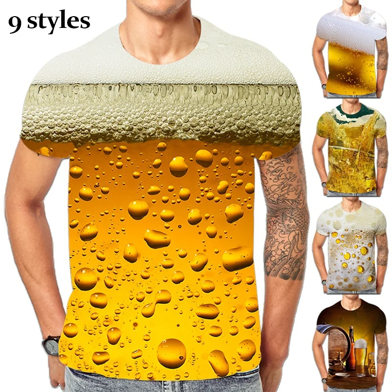 Summer Men's T-shirt Streetshirt Cool Beer 3D Printed T-shirt For Men Fashion Short Sleeves O-neck Oversized Male Clothing
Summer Men's T-shirt Streetshirt Cool Beer 3D Printed T-shirt For Men Fashion Short Sleeves O-neck Oversized Male Clothing