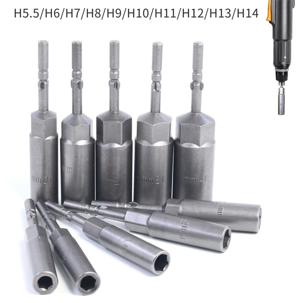10Pcs 80mm 5/6mm Hexagon Shank Socket Deepened Socket Screwdriver For 801/802 Electric Screwdriver Adapter Drill Bit
10Pcs 80mm 5/6mm Hexagon Shank Socket Deepened Socket Screwdriver For 801/802 Electric Screwdriver Adapter Drill Bit