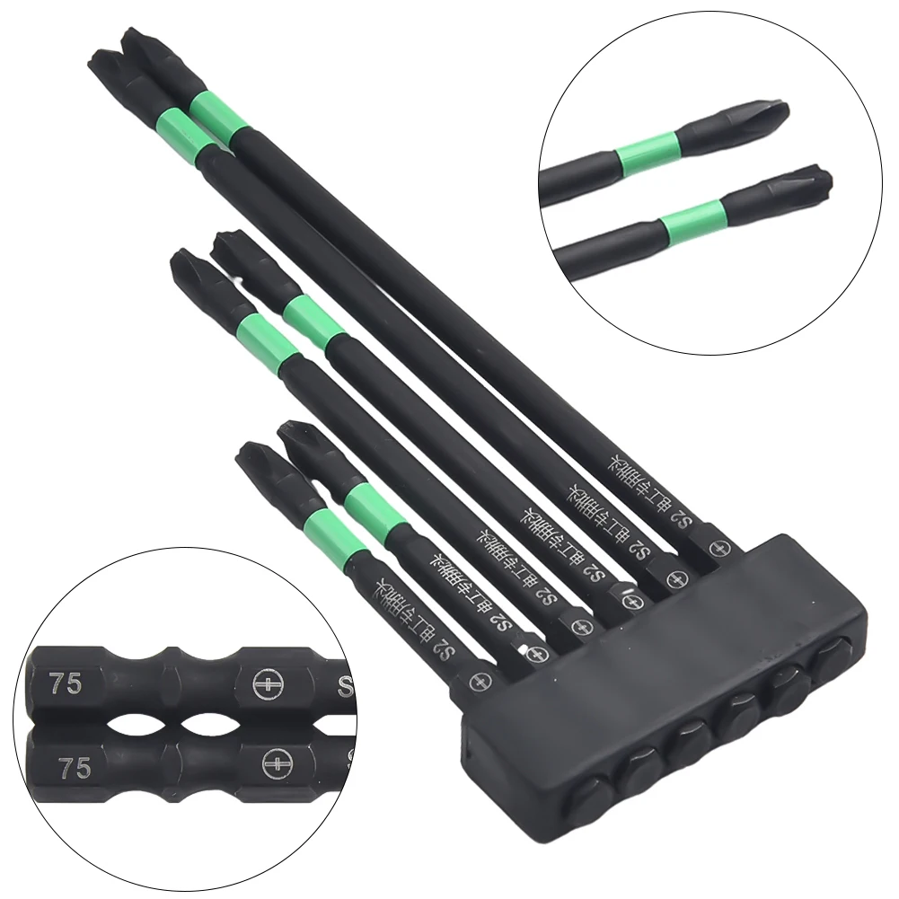 6pcs Magnetic Special Slotted Cross Screwdriver Bit FPH2 Alloy Steel Screwdriver Bit For Socket Switch Power Tools 70-150mm
6pcs Magnetic Special Slotted Cross Screwdriver Bit FPH2 Alloy Steel Screwdriver Bit For Socket Switch Power Tools 70-150mm