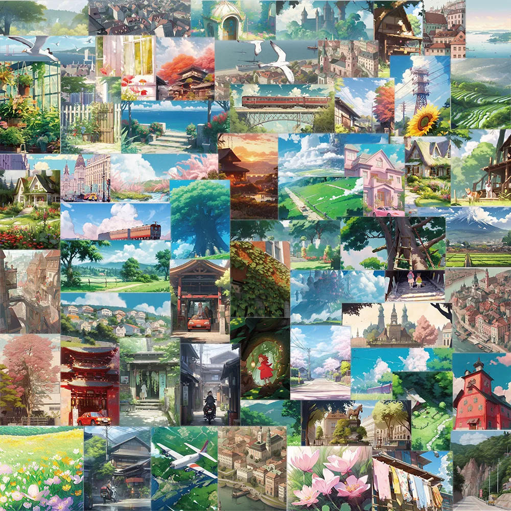 10/30/60PCS Cartoon Anime Landscape Stickers Aesthetic Decals Decoration Laptop Motorcycle Phone Travel Waterproof Kids Sticker
10/30/60PCS Cartoon Anime Landscape Stickers Aesthetic Decals Decoration Laptop Motorcycle Phone Travel Waterproof Kids Sticker
