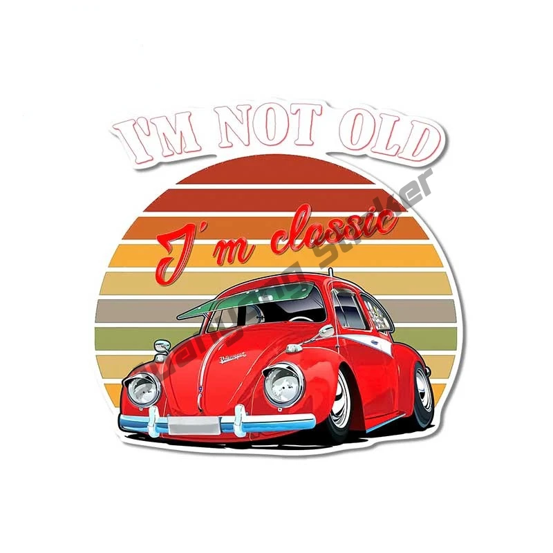 Cartoon Im Not Old Classic Beetle Decal for Bumper Camper Windows Waterproof Car Stickers VAN SUV Fine Car Decoration PVC13x13cm
Cartoon Im Not Old Classic Beetle Decal for Bumper Camper Windows Waterproof Car Stickers VAN SUV Fine Car Decoration PVC13x13cm