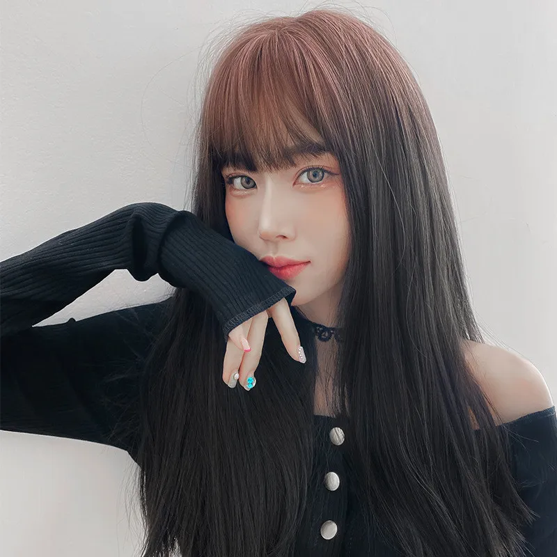Long Remy Wig With Bangs Gradient color Synthetic Lolita Wig For Women High Temperature Wire Heat Resistant Cosplay Wig
Long Remy Wig With Bangs Gradient color Synthetic Lolita Wig For Women High Temperature Wire Heat Resistant Cosplay Wig