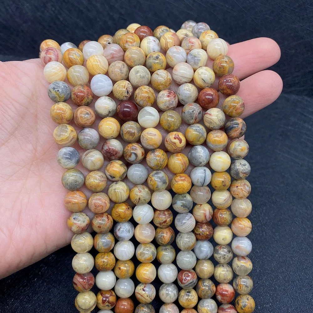 Wholesale Natural Stone Crazy Agate Beads 6mm 8mm 10mm Charm Jewelry DIY Gift Necklace Bracelet Earring Accessories
Wholesale Natural Stone Crazy Agate Beads 6mm 8mm 10mm Charm Jewelry DIY Gift Necklace Bracelet Earring Accessories
