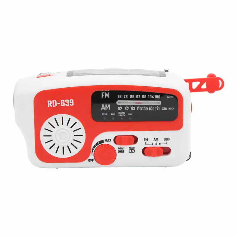 Emergency Weather Radio Hand Crank Radio Portable White Red for Outdoor Hiking
Emergency Weather Radio Hand Crank Radio Portable White Red for Outdoor Hiking