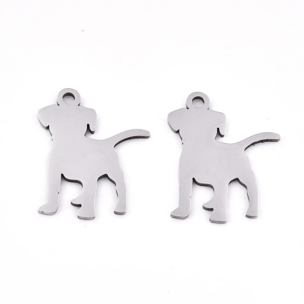 100pcs 201 Stainless Steel Dog Pendants Laser Cut Stamping Blank Tag Pendant for jewelry making DIY necklace,17x14x0.9mm
100pcs 201 Stainless Steel Dog Pendants Laser Cut Stamping Blank Tag Pendant for jewelry making DIY necklace,17x14x0.9mm
