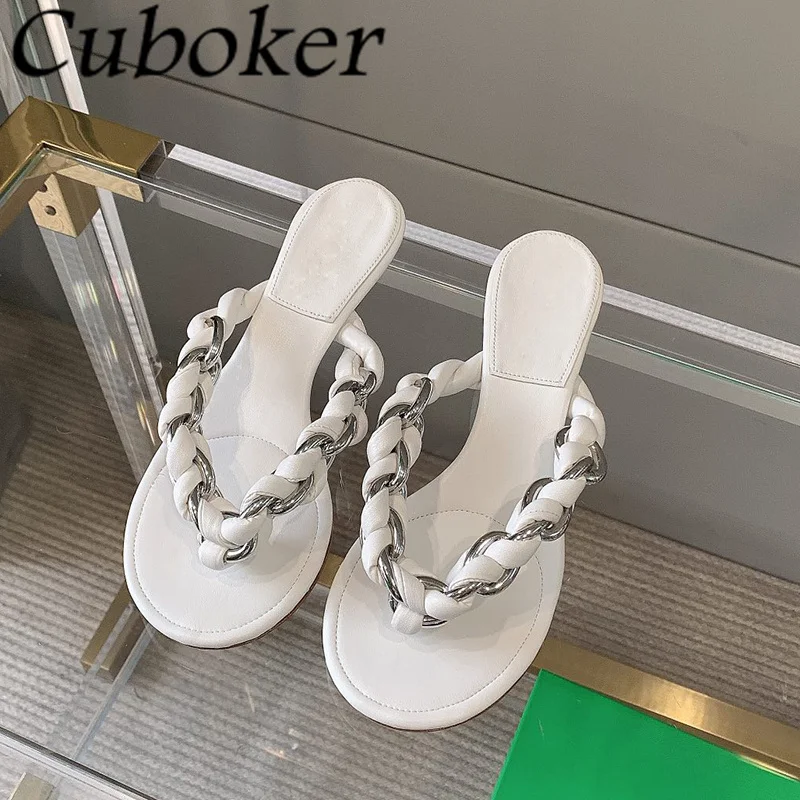 Summer Leather Filp-flops High Heels Women Slippers Slip On Kitten Heels Female Shoes Sexy Party Designer Shoes For Women Pumps
Summer Leather Filp-flops High Heels Women Slippers Slip On Kitten Heels Female Shoes Sexy Party Designer Shoes For Women Pumps