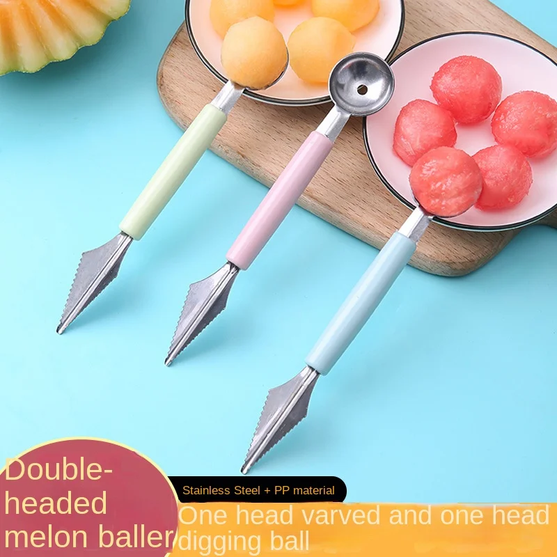 Double-Head Stainless Steel Fruit Platter Ball Digger Corrugated Carving Knife Watermelon Ball Digger Spoon Fruit Carving Device
Double-Head Stainless Steel Fruit Platter Ball Digger Corrugated Carving Knife Watermelon Ball Digger Spoon Fruit Carving Device