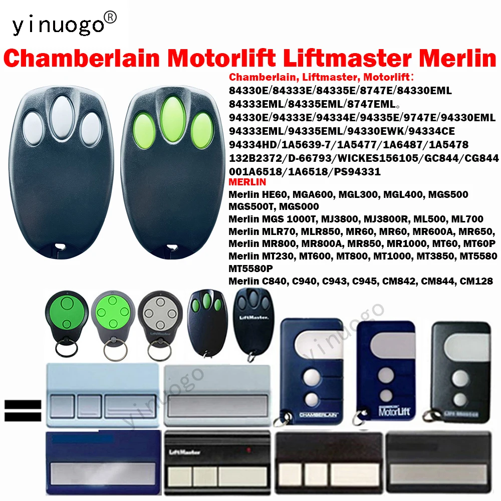 Chamberlain Liftmaster 94335E 94330EWK 94334CE 94334HD 1A5639-7 1A5477 1A6487 Пульт дистанционного управления для гаражных ворот 433,92 МГц с плавающим кодом
Chamberlain Liftmaster 94335E 94330EWK 94334CE 94334HD 1A5639-7 1A5477 1A6487 Пульт дистанционного управления для гаражных ворот 433,92 МГц с плавающим кодом