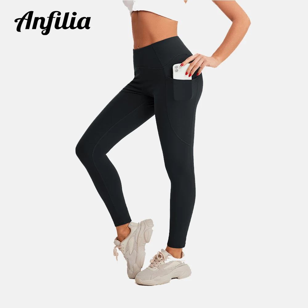 Anfilia Women Yoga Leggings Solid High Elastic Skinny High Waist Sportswear With Pockets Running Gym Cloting
Anfilia Women Yoga Leggings Solid High Elastic Skinny High Waist Sportswear With Pockets Running Gym Cloting
