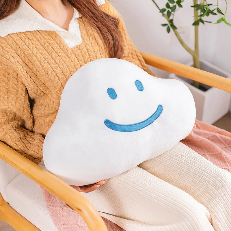 Мягкая плюшевая подушка в форме облака мягкая улыбка игрушка для сна подарок
