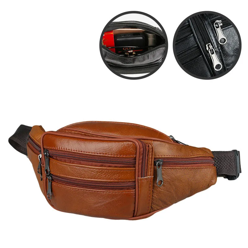 Genuine Leather Waist Bag Men Waist Pack Waist Bag Funny Pack Belt Bag Men Chain Waist Bag for Phone Pouch Mens Fanny Pack 
Genuine Leather Waist Bag Men Waist Pack Waist Bag Funny Pack Belt Bag Men Chain Waist Bag for Phone Pouch Mens Fanny Pack
