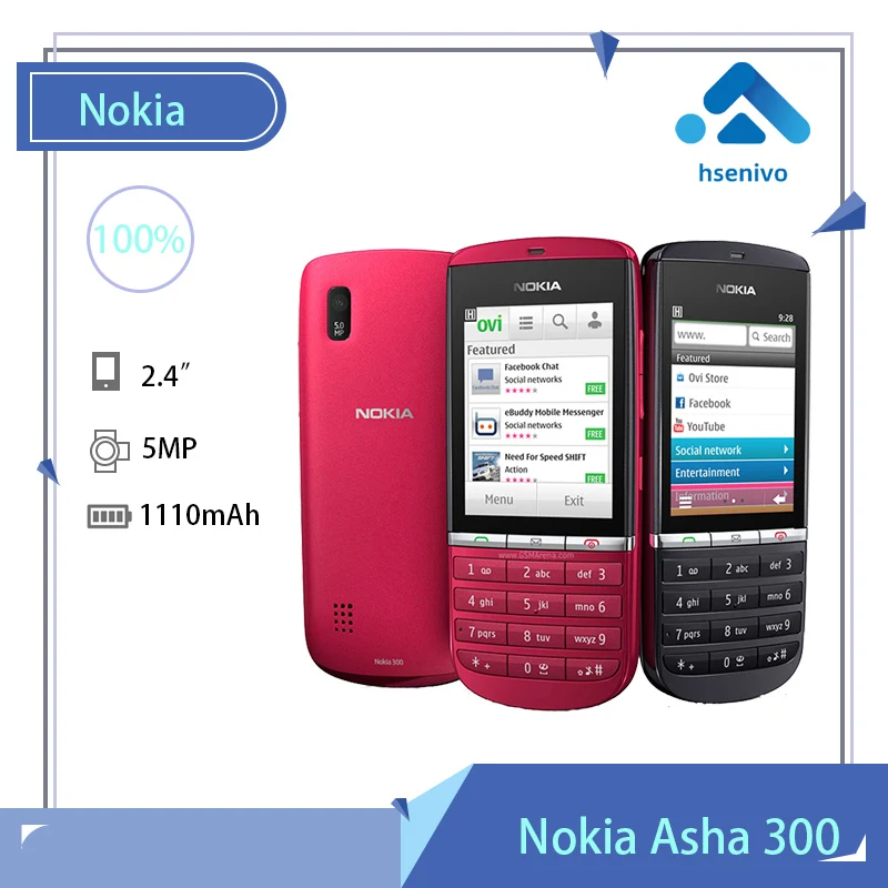 Nokia Asha 300 N300 Refurbished-original unlocked asha 300 Mobile phone 2.4' 3G FMmobile phone refurbished Free shipping
Nokia Asha 300 N300 Refurbished-original unlocked asha 300 Mobile phone 2.4' 3G FMmobile phone refurbished Free shipping