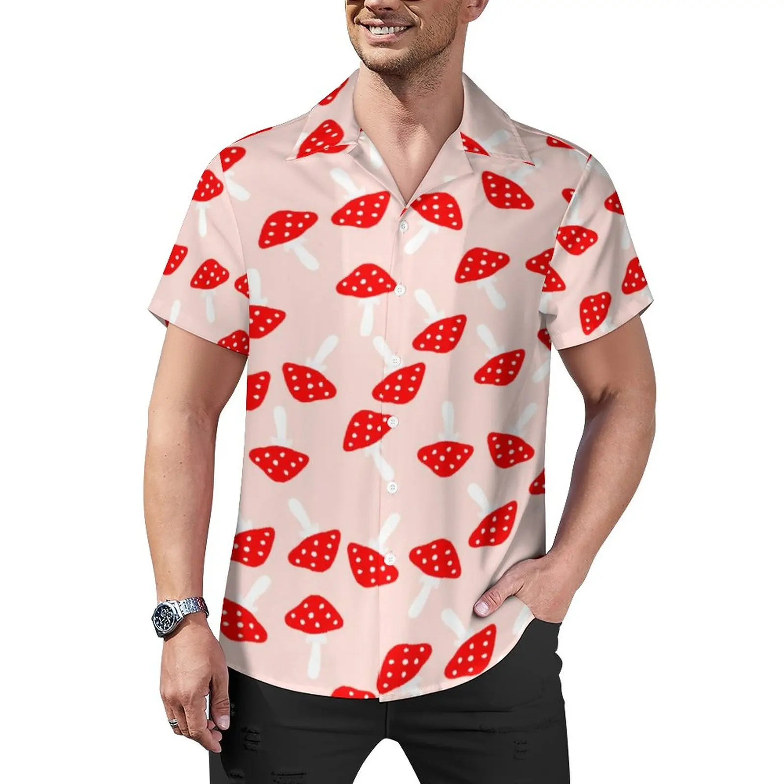 Toadstool Mushrooms Casual Shirts Cute Mushroom Print Vacation Shirt Hawaii Cool Blouses Man Printed Plus Size 3XL 4XL
Toadstool Mushrooms Casual Shirts Cute Mushroom Print Vacation Shirt Hawaii Cool Blouses Man Printed Plus Size 3XL 4XL