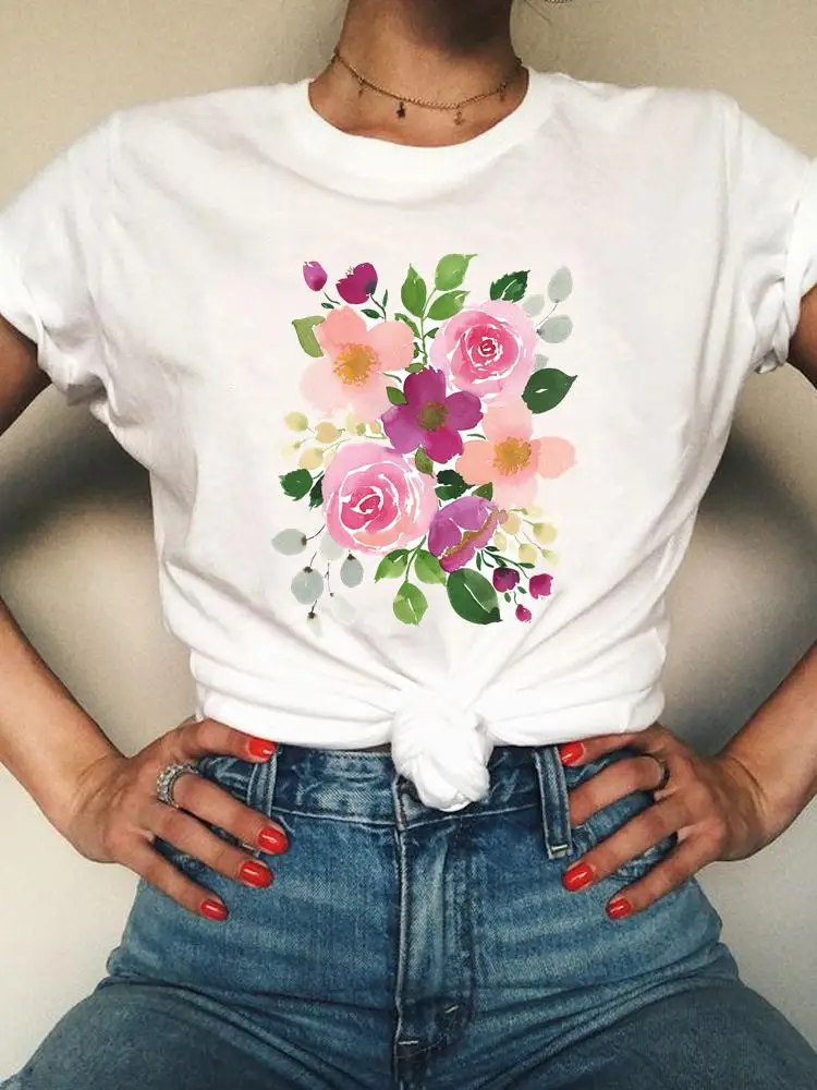 Watercolor Floral Trend 90s Short Sleeve Casual T-shirts Women Graphic Tee Summer T Clothing Print Fashion Female Clothes
Watercolor Floral Trend 90s Short Sleeve Casual T-shirts Women Graphic Tee Summer T Clothing Print Fashion Female Clothes