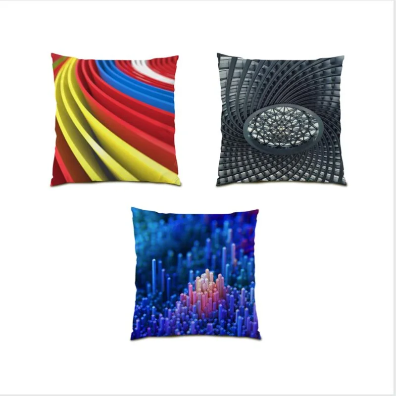 

Pillow Cover Square Throw Pillow Covers Simple Living Room Decoration Color Geometry Abstract Cushion Cover 45x45CM Luxury E0623