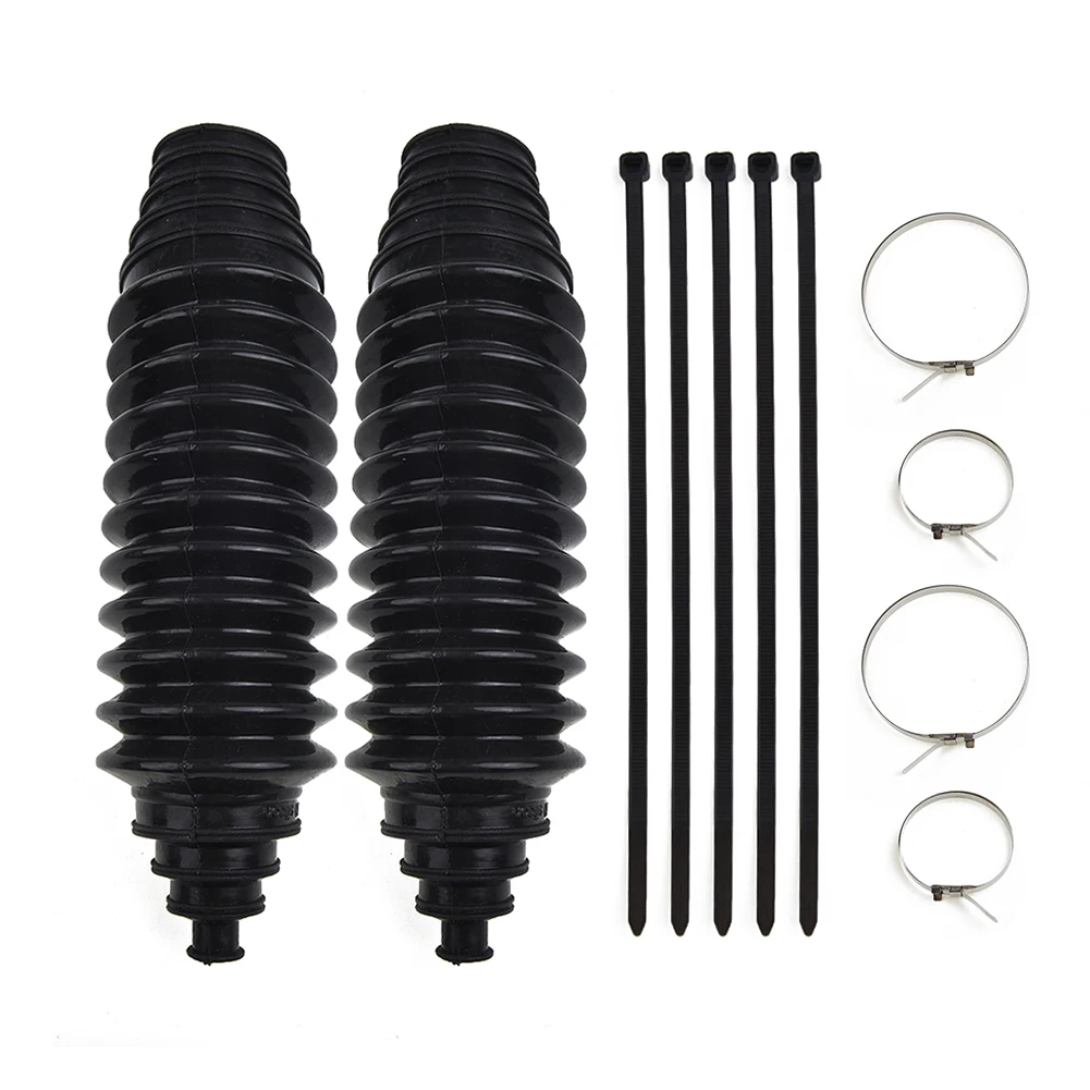 Black Silicone + Metal 23x6 Cm (9.06x2.36 Inches) 2 * Gaiter Pinion Boots (Long) 6 *Cable Ties 2 Sets Of Clamps
Black Silicone + Metal 23x6 Cm (9.06x2.36 Inches) 2 * Gaiter Pinion Boots (Long) 6 *Cable Ties 2 Sets Of Clamps