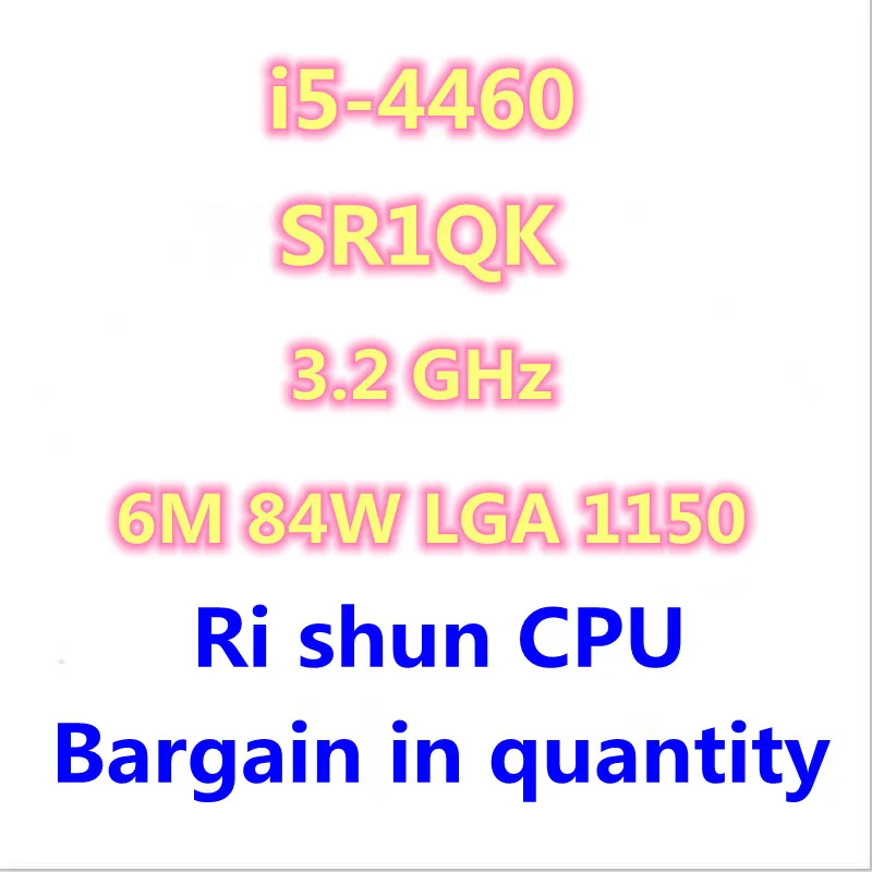 

I5-4460 i5 4460 SR1QK 3,2 ГГц четырехъядерный четырехпоточный ЦПУ Процессор 6 Мб 84 Вт LGA 1150