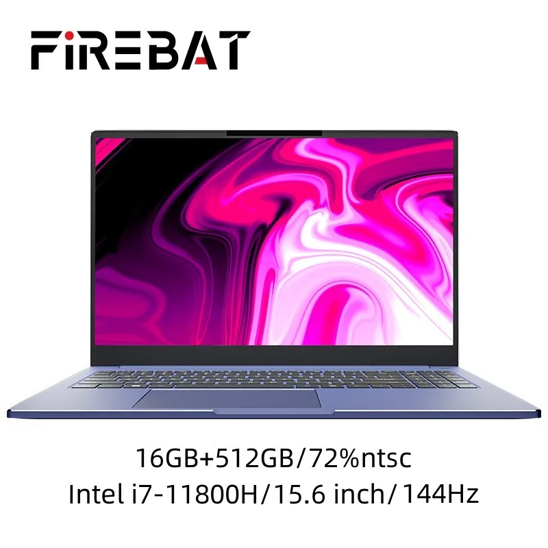 

FIREBAT U5E 15.6 Inch Intel i7 11800H 8 Cores 16 Threads Ultrathin Laptop DDR4 16G 512GB Portable Computers Wifi Bluetooth5.1