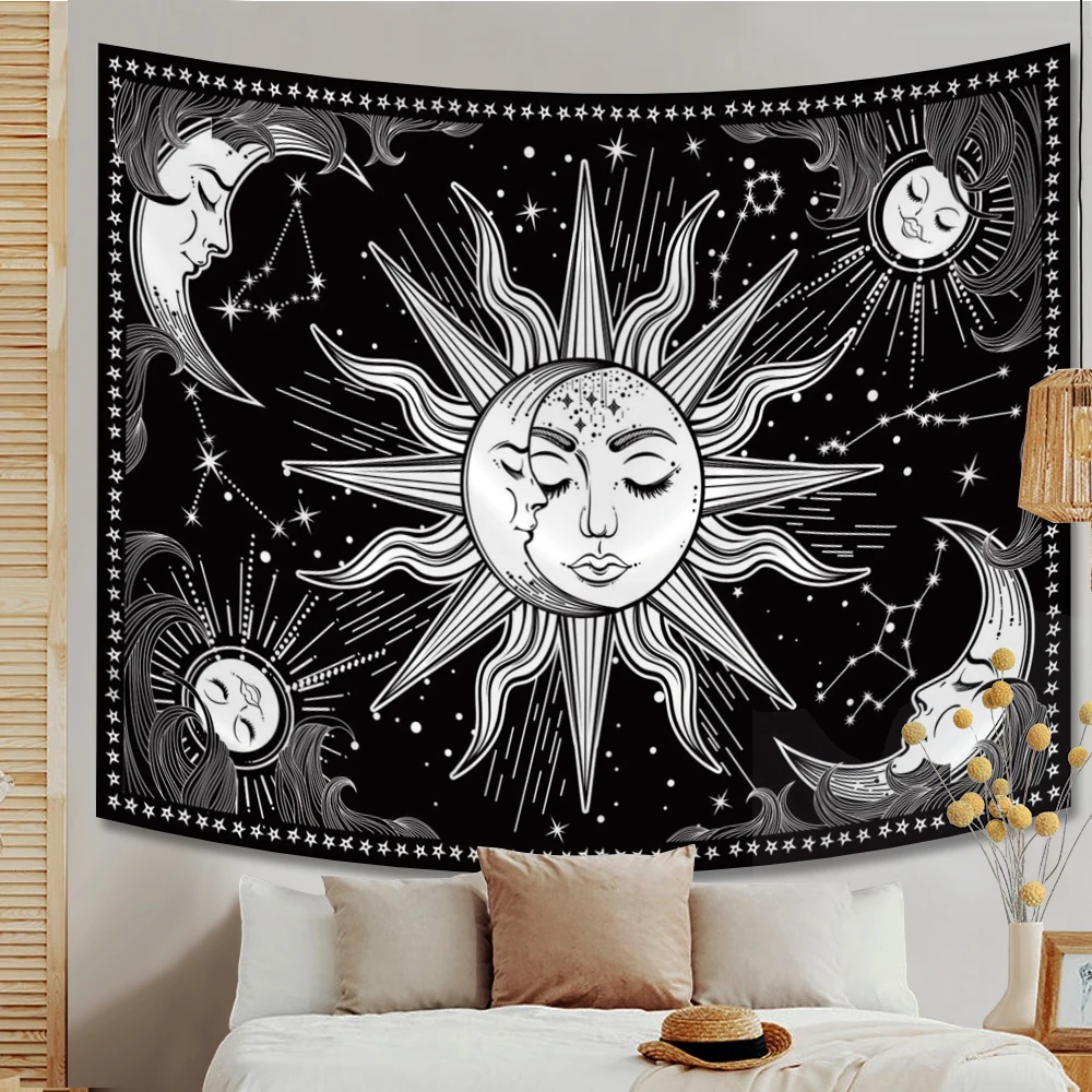 Psychedelic Sun and Moon Tapestry Black Wall Hanging Bedroom Aesthetic Wall Art and Home Decor for Bedroom Living Room Dorm
Psychedelic Sun and Moon Tapestry Black Wall Hanging Bedroom Aesthetic Wall Art and Home Decor for Bedroom Living Room Dorm