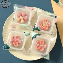 100pcs Egg Yolk Biscuit Cookie Bags Mung Bean Cake Baking Packing Seal Machine Bags DIY Home Made Handmade Party Supplies