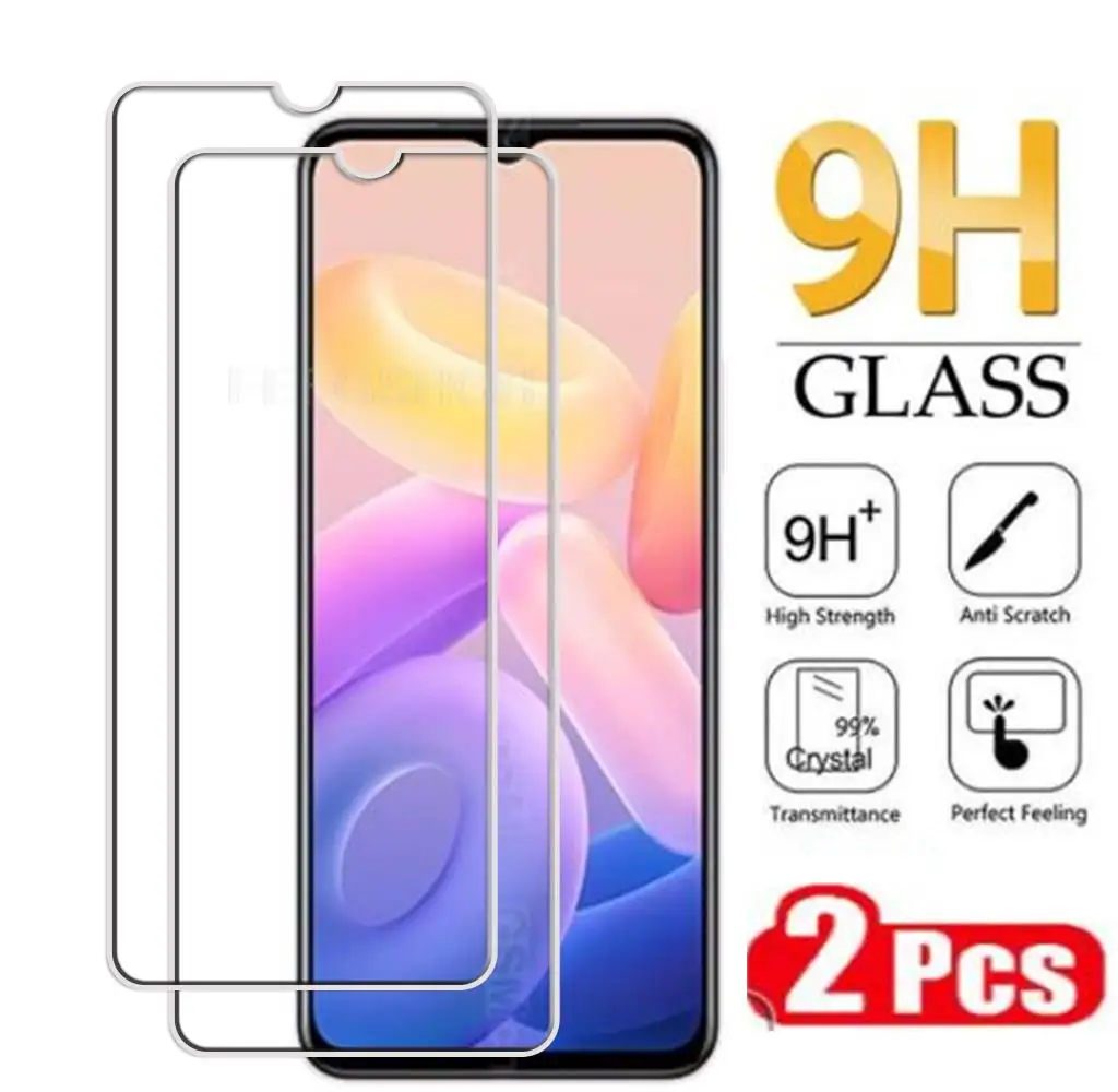 

2PCS Original Protection Tempered Glass For Vivo Y33s 4G V2109 6.58" VivoY33s Y33T Screen Protective Protector Cover Film