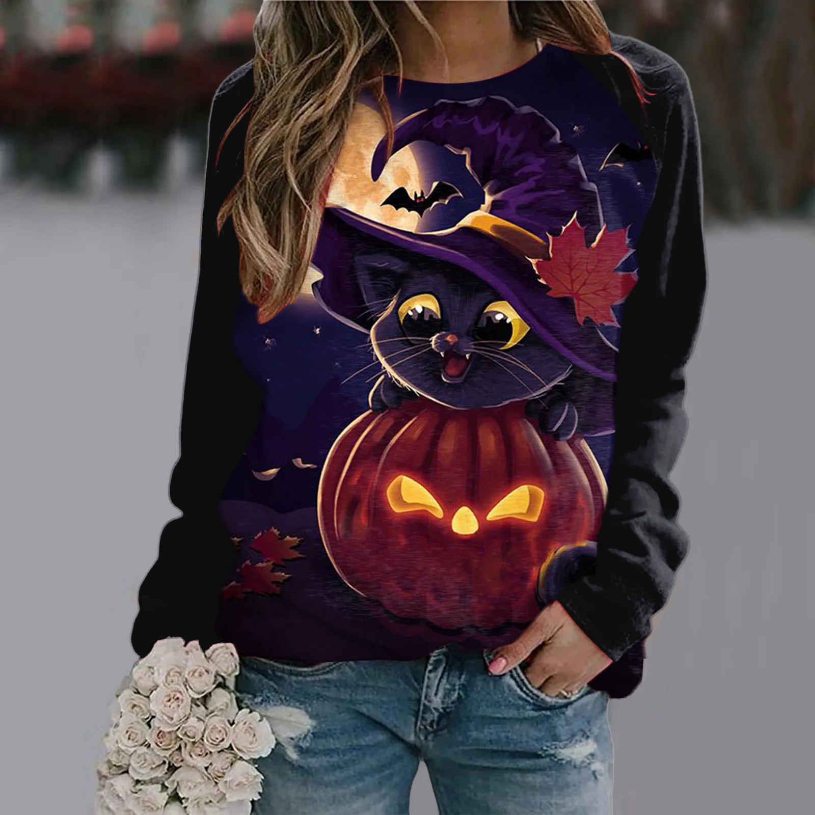 Womens Jacket Casual Womens Halloween Print Fall Fashion Long Sleeve Casual Hoodies Heavy Sweat Jacket with Hood 
Womens Jacket Casual Womens Halloween Print Fall Fashion Long Sleeve Casual Hoodies Heavy Sweat Jacket with Hood