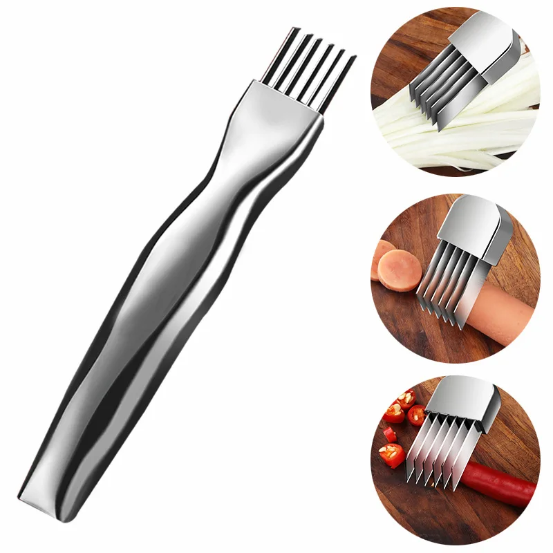Stainelss Steel Green Onion Cutter Ultra Sharp Onion Cutter Slicer Five Blades Efficient Vegetables Cutter Kitchen Gadget
Stainelss Steel Green Onion Cutter Ultra Sharp Onion Cutter Slicer Five Blades Efficient Vegetables Cutter Kitchen Gadget