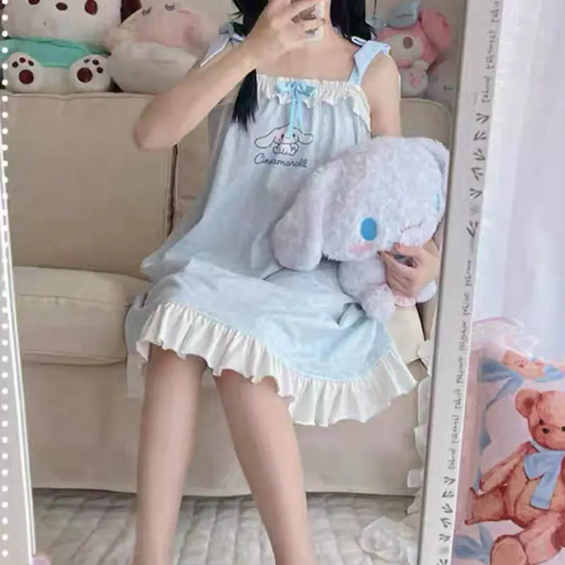 2022 New Sanrio Nightdress My Melody Cinnamoroll Suspender Nightdress Female Students Summer Cartoon Dormitory Girl Present
2022 New Sanrio Nightdress My Melody Cinnamoroll Suspender Nightdress Female Students Summer Cartoon Dormitory Girl Present