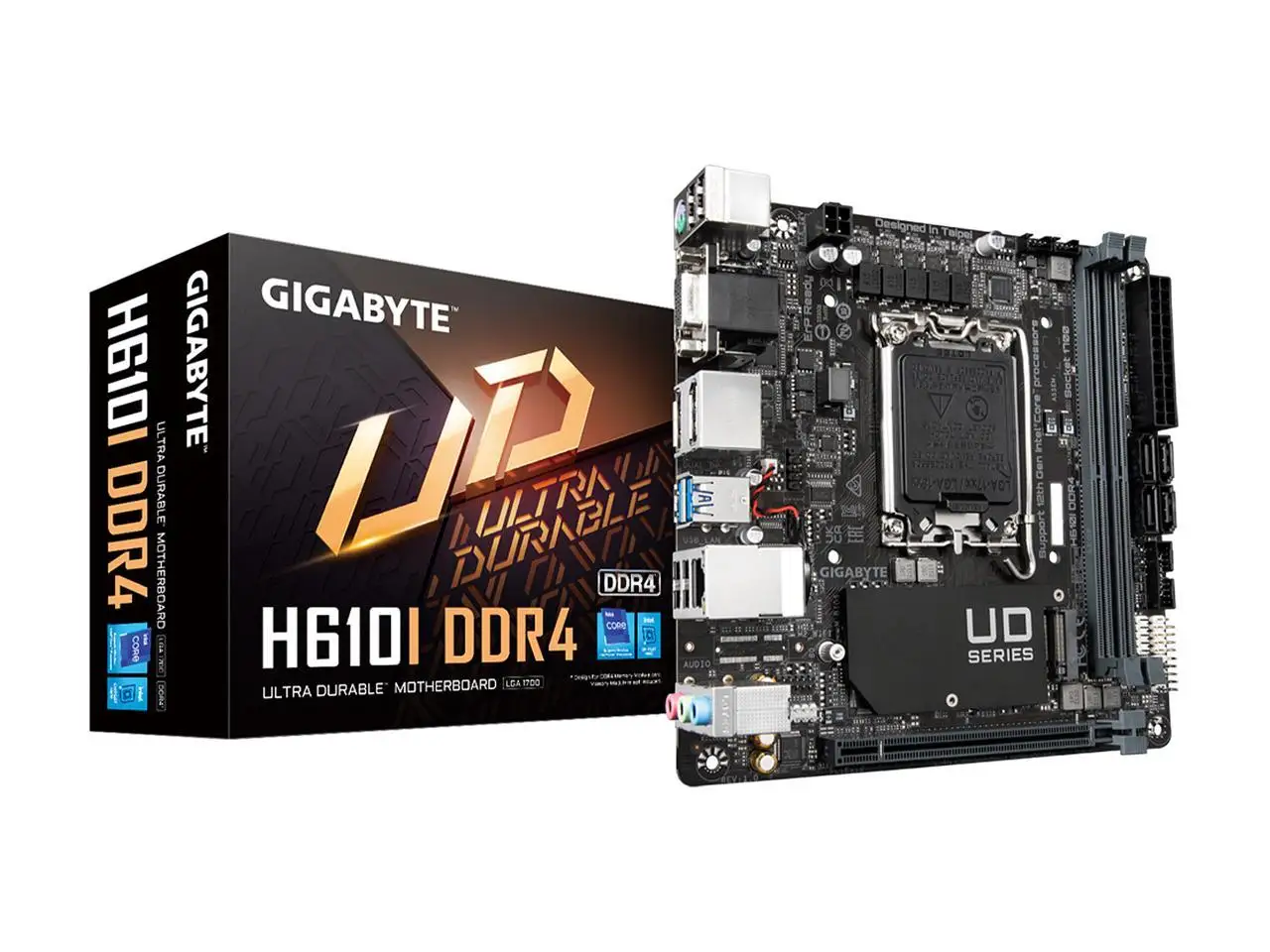 GIGABYTE H610I DDR4 Intel H610 LGA 1700 Mini-ITX Motherboard with DDR4, Single M.2, PCIe 4.0, USB 3.2 Gen1, Intel GbE LAN Chip
GIGABYTE H610I DDR4 Intel H610 LGA 1700 Mini-ITX Motherboard with DDR4, Single M.2, PCIe 4.0, USB 3.2 Gen1, Intel GbE LAN Chip