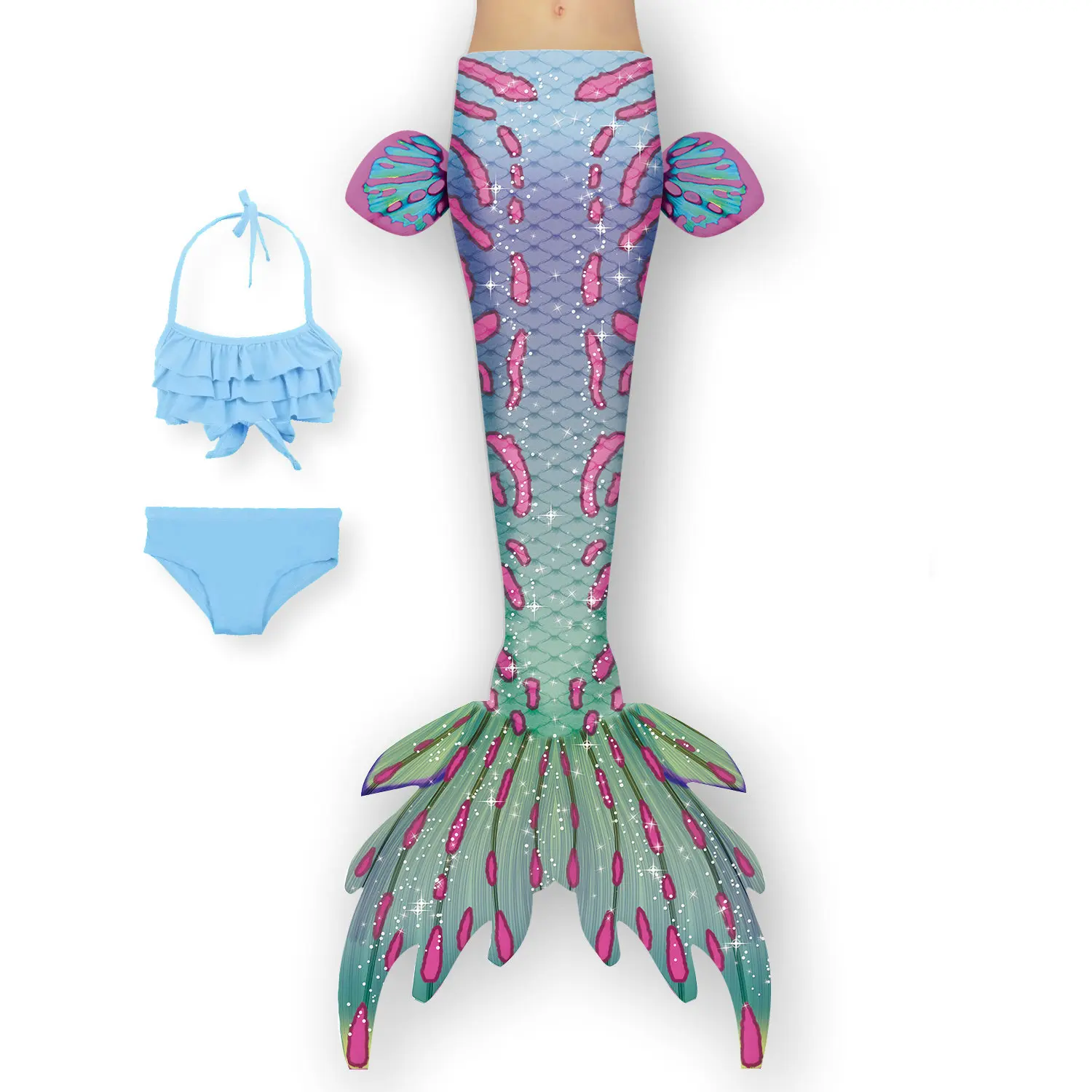 New Styles Summer Swimming Princess Mermaid Tail Dress for Girls Swimsuit Cosplay Costume Mermaid Tail Bikini Swimwear Set
New Styles Summer Swimming Princess Mermaid Tail Dress for Girls Swimsuit Cosplay Costume Mermaid Tail Bikini Swimwear Set
