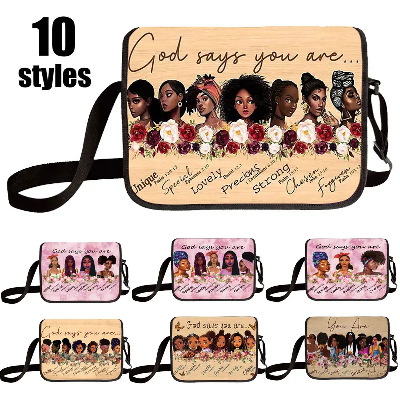 God Says You Are CrossBody Afro Women Shoulder Bag Black Girls Messenger Crossbody Bags for Women Teenager Girls Summer
God Says You Are CrossBody Afro Women Shoulder Bag Black Girls Messenger Crossbody Bags for Women Teenager Girls Summer