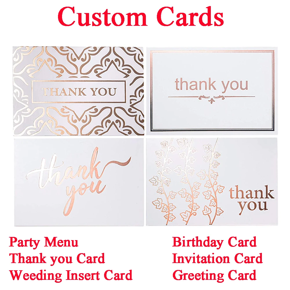 Custom Thank you Cards Business Any Size Material Your Logo Design Text for Promotion Advertise Party Invitation Greeting Cards
Custom Thank you Cards Business Any Size Material Your Logo Design Text for Promotion Advertise Party Invitation Greeting Cards