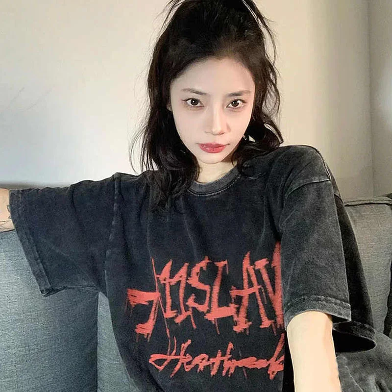 Oversized Women's t Shirts Y2k Clothes Vintage Letter Washed Old Harajuku Streetwear Emo Tee Shirt 2022 Haut Femme T-shirts Tops
Oversized Women's t Shirts Y2k Clothes Vintage Letter Washed Old Harajuku Streetwear Emo Tee Shirt 2022 Haut Femme T-shirts Tops