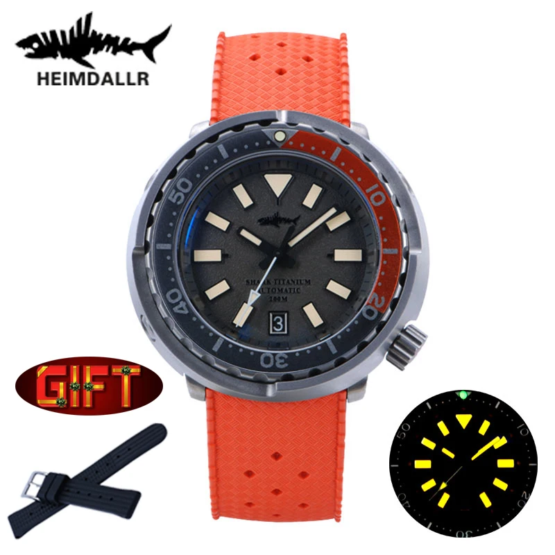 HEIMDALLR Sapphire Men's Titanium Tuna Can Diver Watch Grey Texture Dial NH35A Automatic Movement 200m Waterproof Retro Luminous
HEIMDALLR Sapphire Men's Titanium Tuna Can Diver Watch Grey Texture Dial NH35A Automatic Movement 200m Waterproof Retro Luminous