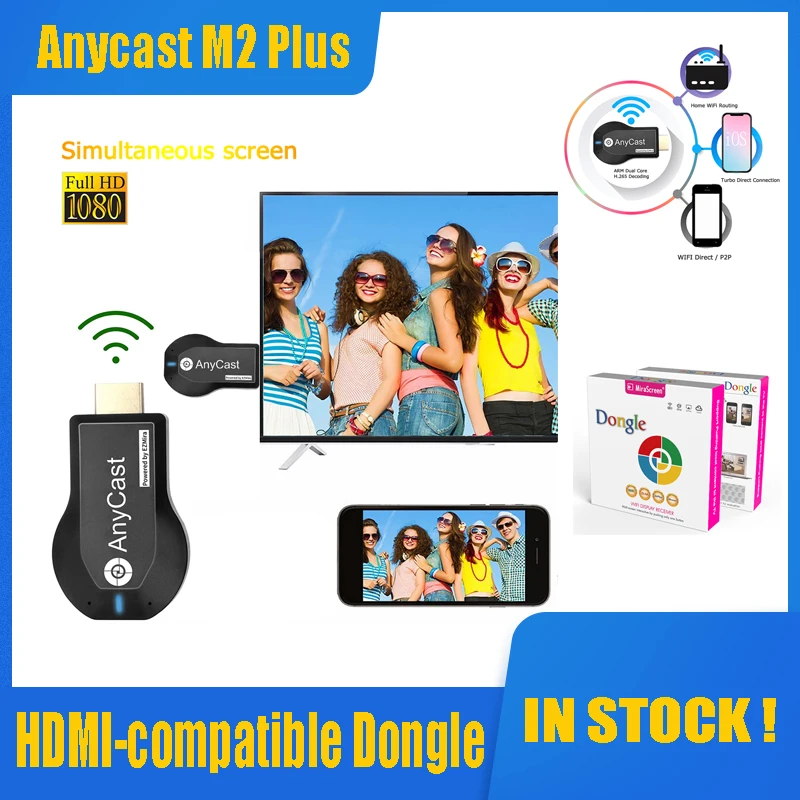 M2 Plus TV Stick Support For Miracast AirPlay DLNA 2.4G Wireless WiFi Display Dongle Receiver for IOS Android DDR1Gbit
M2 Plus TV Stick Support For Miracast AirPlay DLNA 2.4G Wireless WiFi Display Dongle Receiver for IOS Android DDR1Gbit