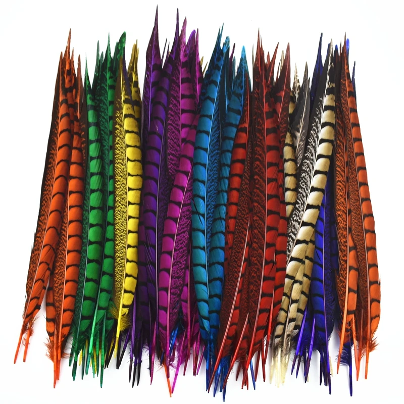 

Lady Amherst Pheasant Feathers for Crafts 14-16" 35-40cm Colored Long Natural Feather Decor DIY Carnival Accessories Decoration