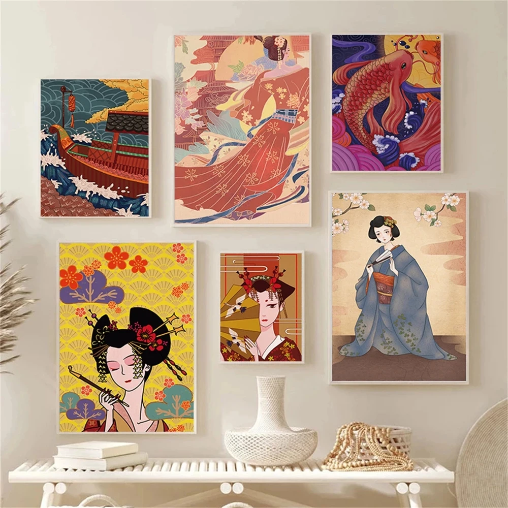 Ukiyo-e Canvas Hd Print Pictures Woman Wall Artwork Painting Home Decoration Kimono Modular Poster No Framework For Living Room
Ukiyo-e Canvas Hd Print Pictures Woman Wall Artwork Painting Home Decoration Kimono Modular Poster No Framework For Living Room