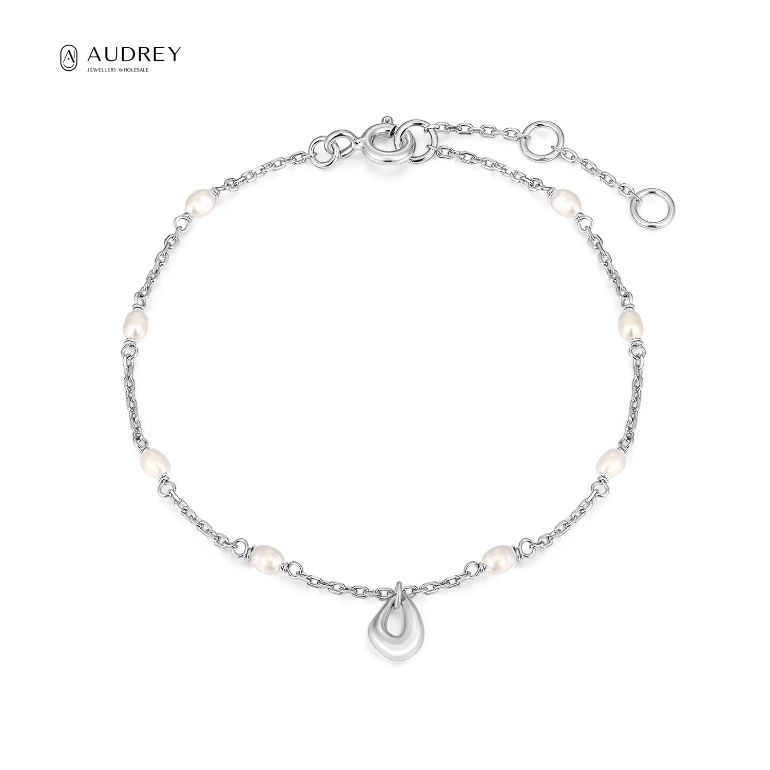 Audrey Dainty Irregularity Baroque Pearl Chain Rhodium Plating S925 Sterling Silver Metal Pendant Bracelets For Women
Audrey Dainty Irregularity Baroque Pearl Chain Rhodium Plating S925 Sterling Silver Metal Pendant Bracelets For Women