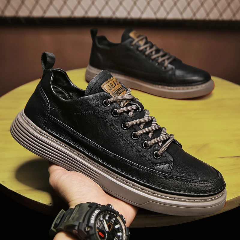 2022 New Spring Fashion Shoes Men Casual Leather Sneakers Breathable Sports Shoes Men's Business Sneakers Male Flats Footwear
2022 New Spring Fashion Shoes Men Casual Leather Sneakers Breathable Sports Shoes Men's Business Sneakers Male Flats Footwear