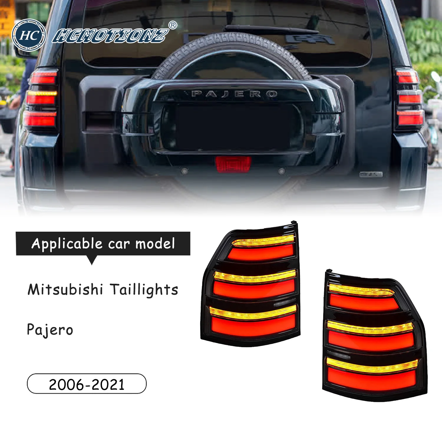 HCMOTIONZ LED Tail Lights or Mitsubishi Pajero 2006-2021 V93 V97 DRL Animation Car Back Rear Lamps Assembly Accessories
HCMOTIONZ LED Tail Lights or Mitsubishi Pajero 2006-2021 V93 V97 DRL Animation Car Back Rear Lamps Assembly Accessories